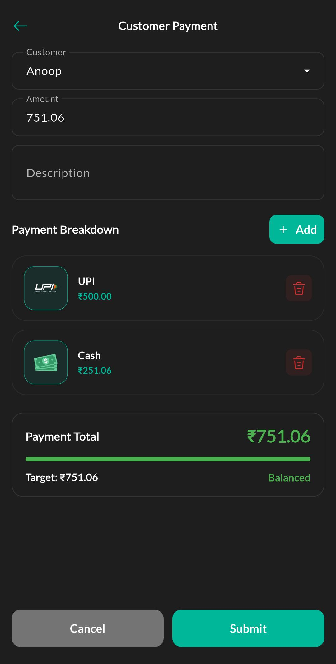Customer Payments