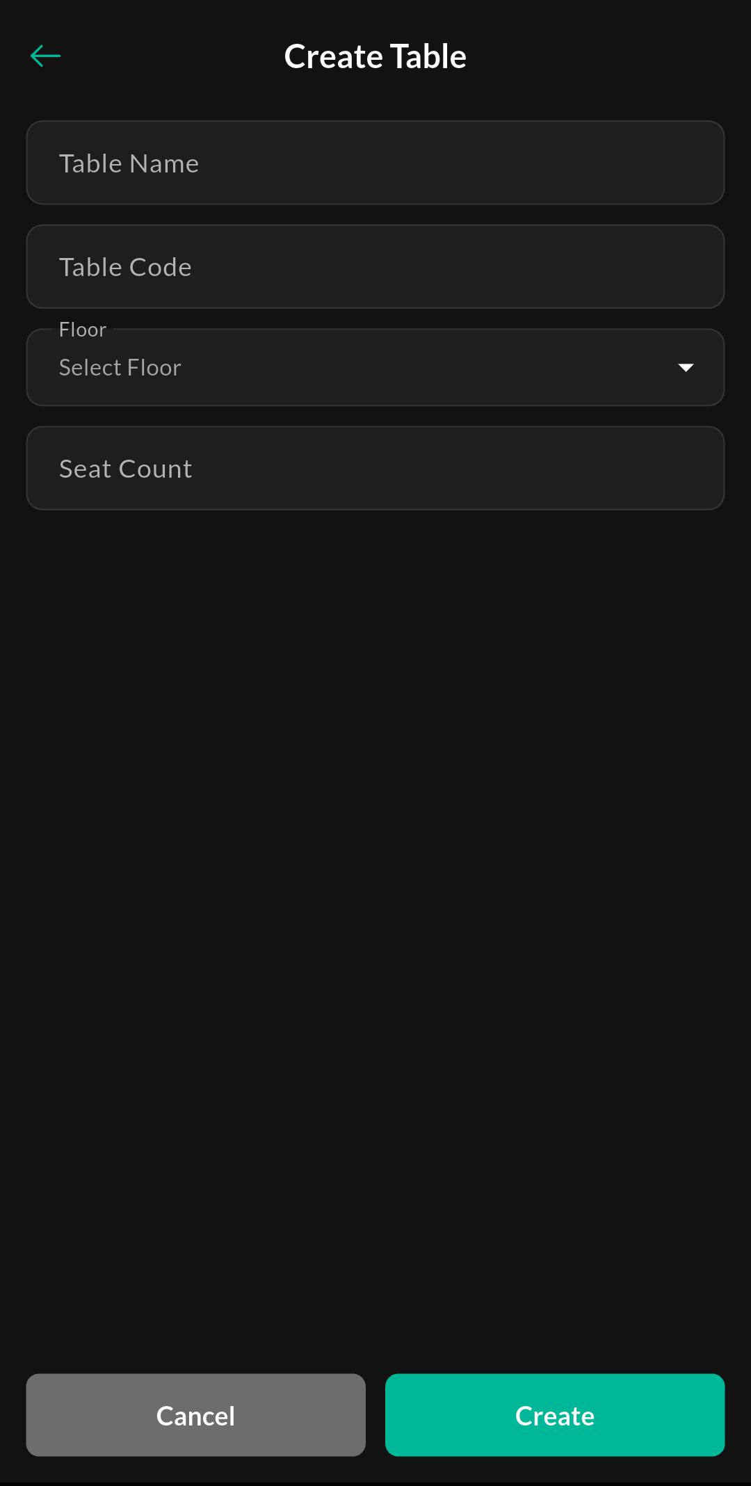 Create Table