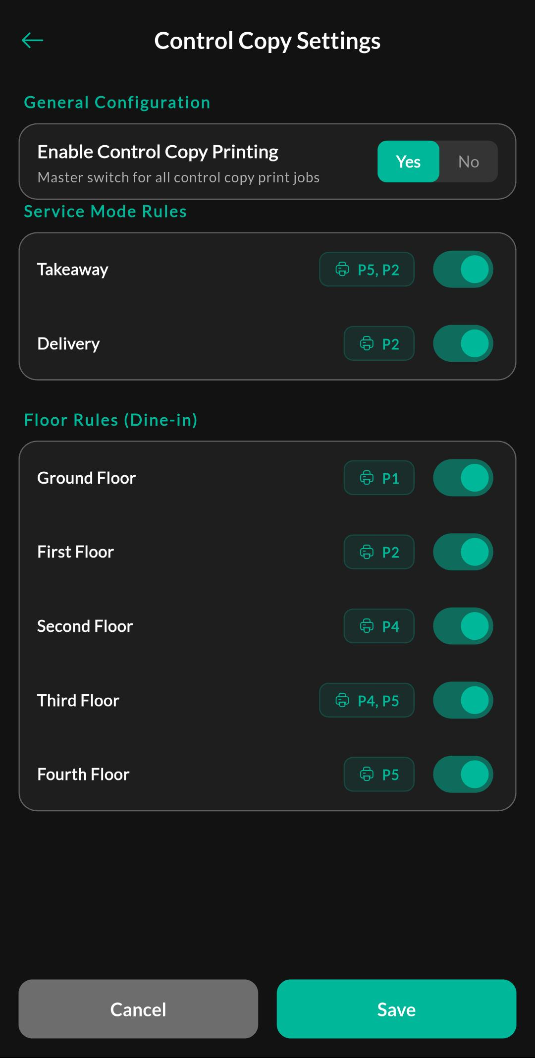 Control Copy Settings