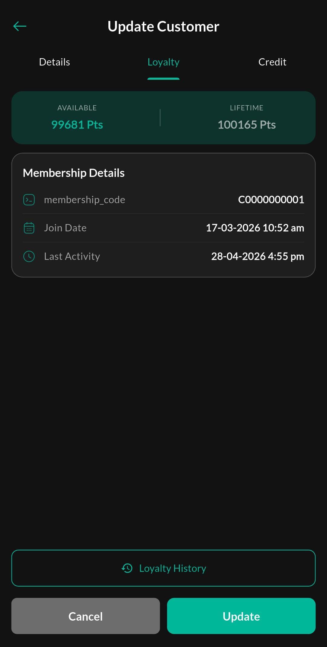 Customer - Loyalty Program