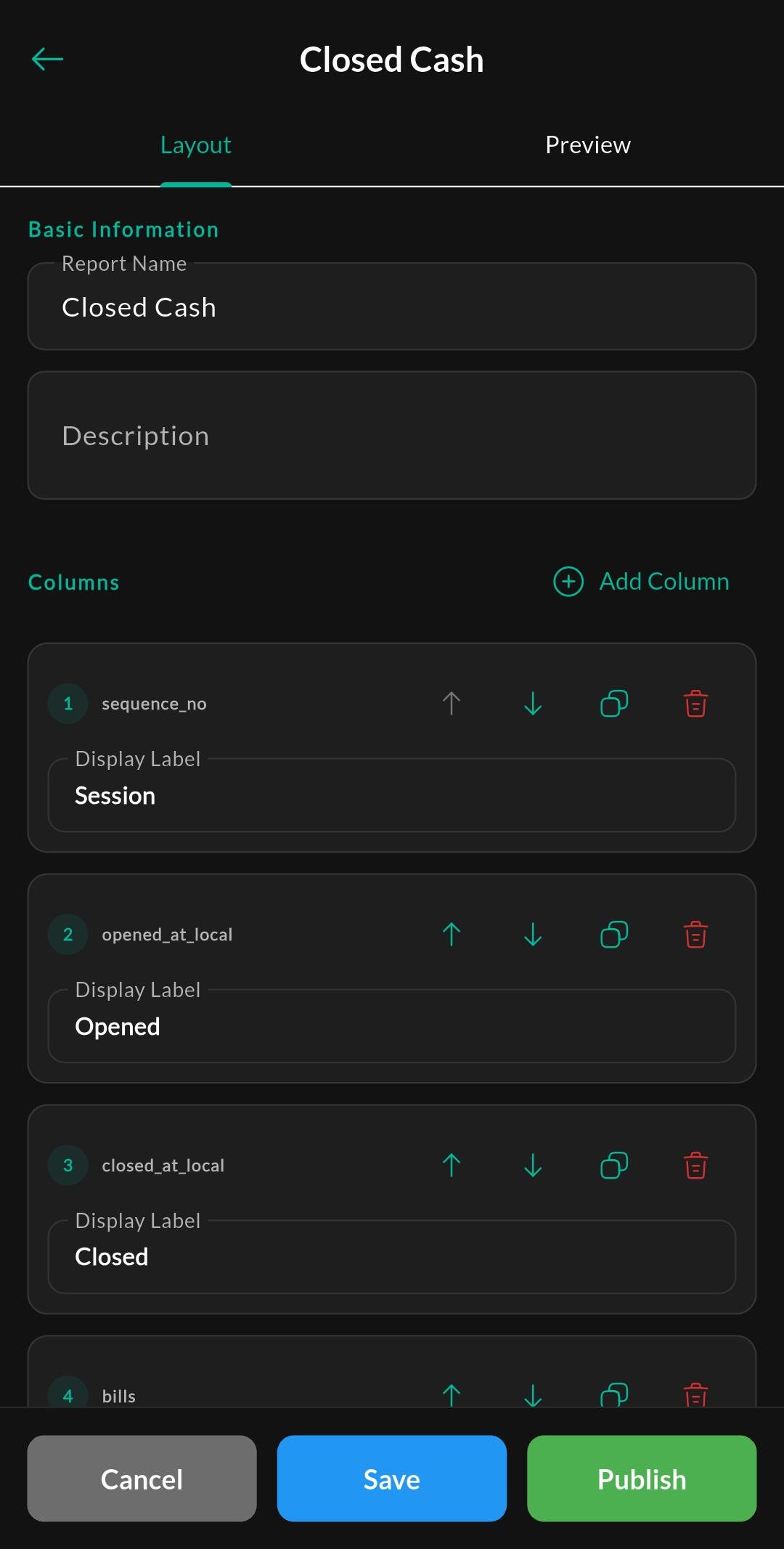 Create Report Template