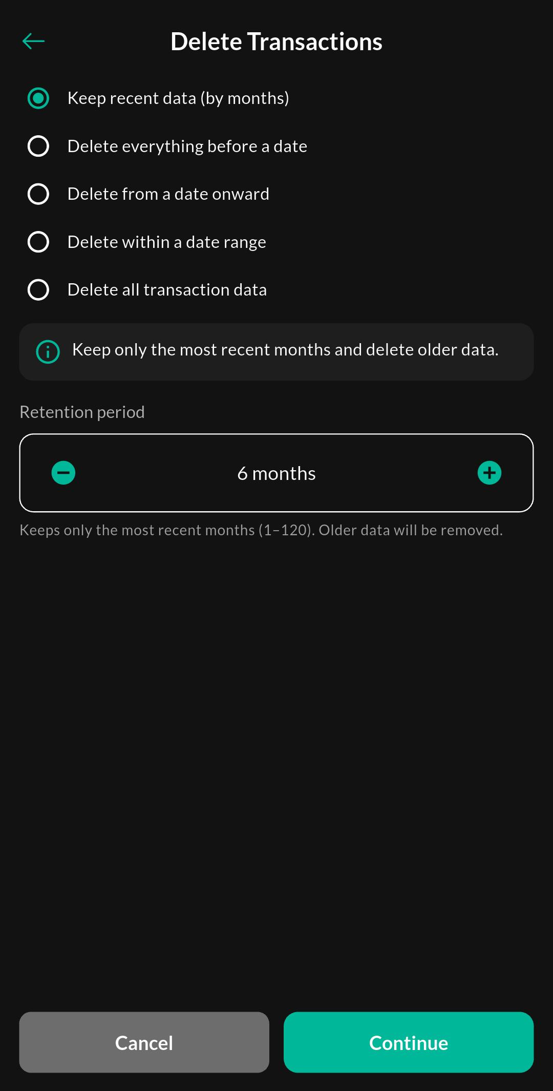 Delete Transactions