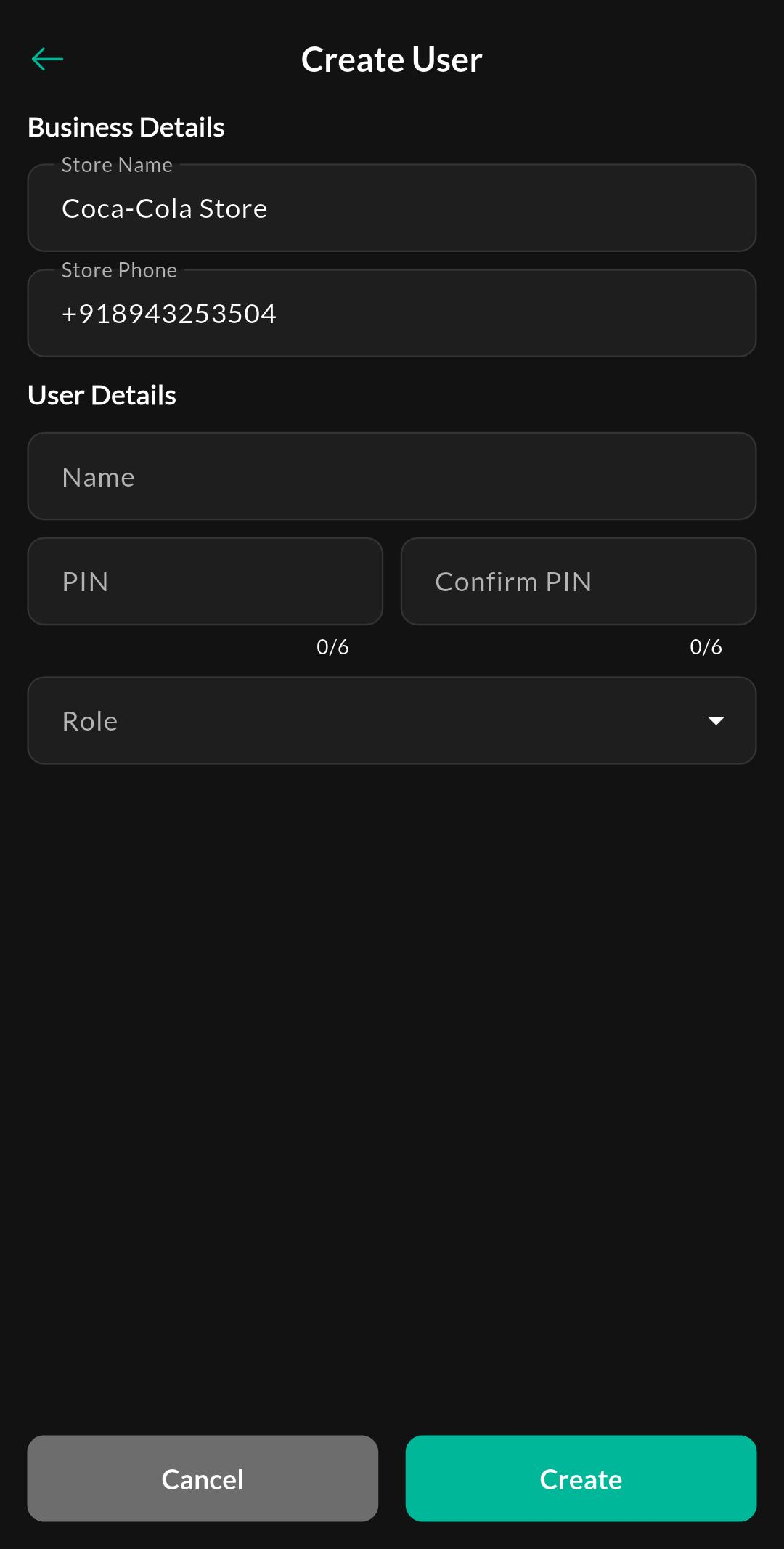 Create User